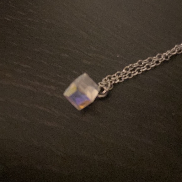Hollow cube necklace. - Picture 2 of 2
